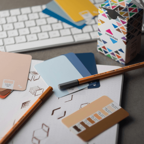 Professional logo design services by Vhiron Technologies for unique brand identity